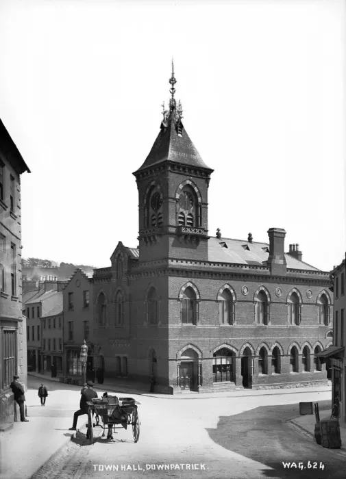 Framed Print : Downpatrick Town Hall Print, Northern Ireland, Early 1900s Framed Print : Downpatrick Town Hall Print, Northern Ireland, Early 1900s
