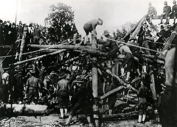 Training in an American army camp, France, WW1