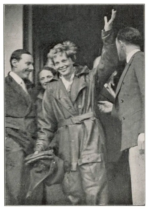 Framed Print : Amelia Earhart Print - Hanworth After Atlantic Flight Framed Print : Amelia Earhart Print - Hanworth After Atlantic Flight