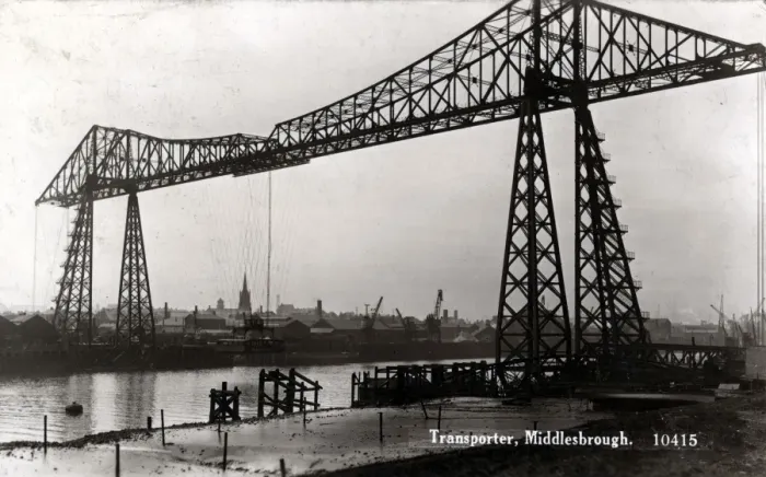 Framed Print : The Transporter, Middlesbrough Print, 1936 Framed Print : The Transporter, Middlesbrough Print, 1936