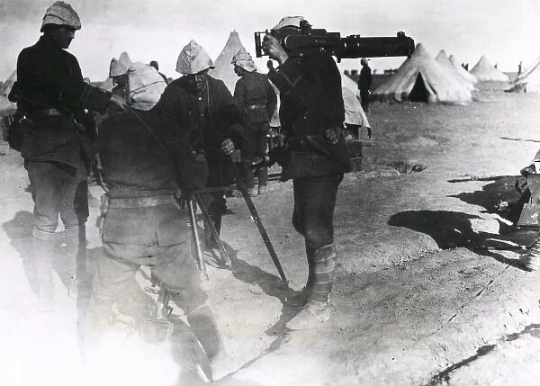 Troops at an encampment, Palestine, WW1
