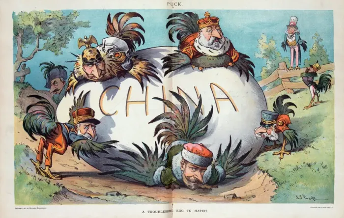 Framed Print : Print of A Troublesome Egg to Hatch, 1901 Framed Print : Print of A Troublesome Egg to Hatch, 1901