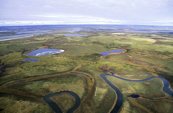 Tundra - lakes and rivers - an aerial view