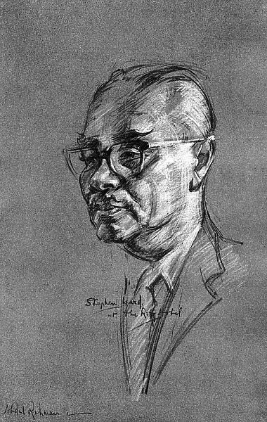Tunku Abdul Rahman Putra, as sketched by Stephen Ward, 1961