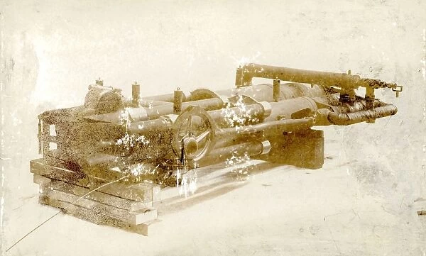 Two-cylinder steam engine used by Sir Hiram Maxim, circa?