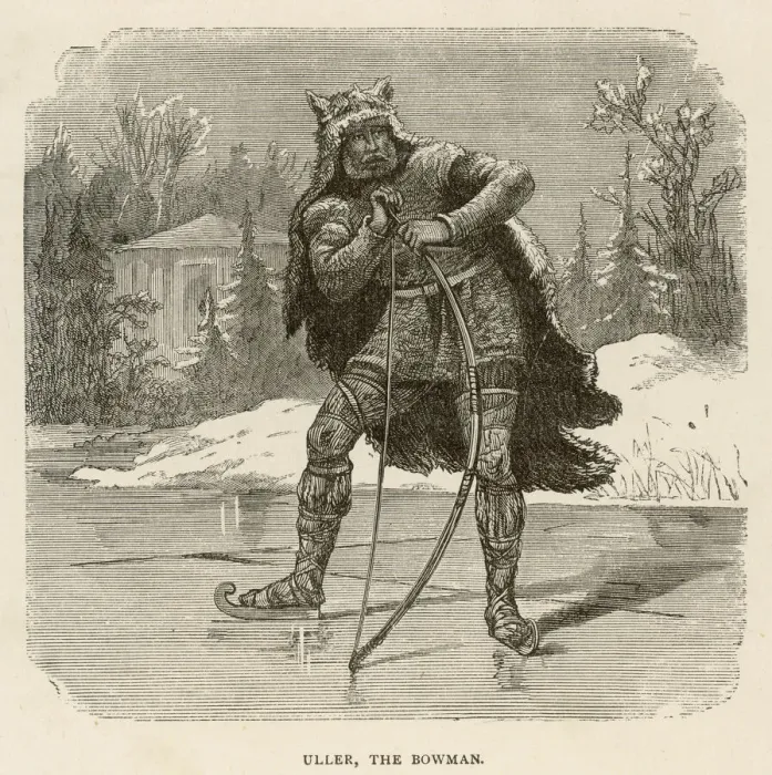 Framed Print : Winter Archery Print of Uller the Bowman Framed Print : Winter Archery Print of Uller the Bowman