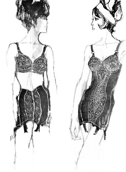 Underwear for 1962 drawn by Barbara Hulanicki