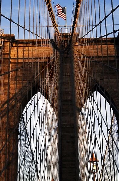 United States. New York. Brooklyn bridge