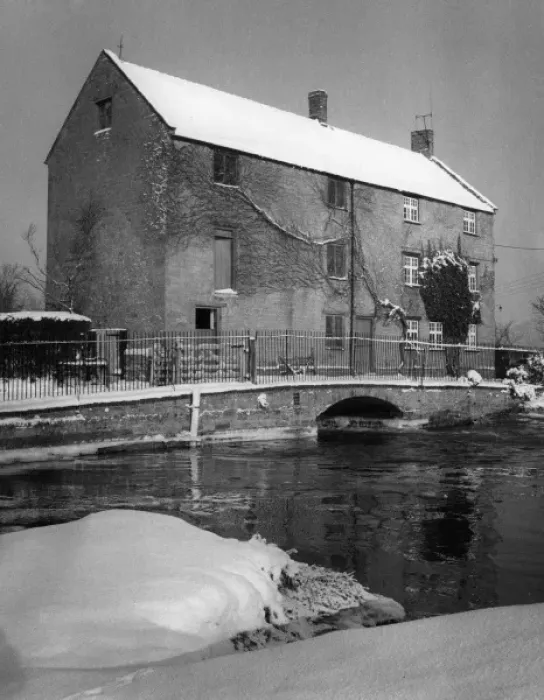 Framed Print : Upton Mill in Winter Print