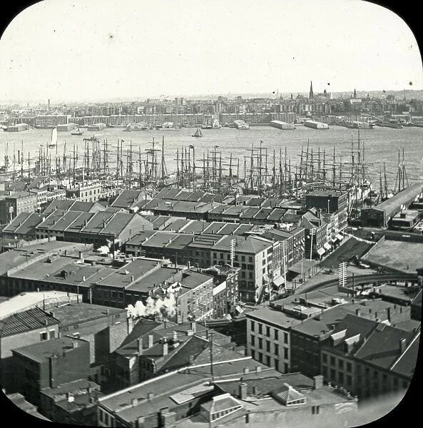 USA - New York, looking East (showing harbour)