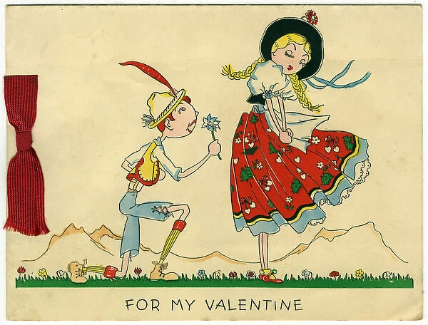 Valentine card, Alpine Love