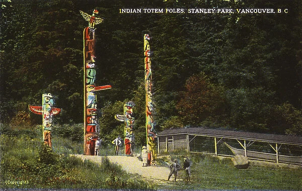 Vancouver, British Columbia, Canada - Indian Totem Poles