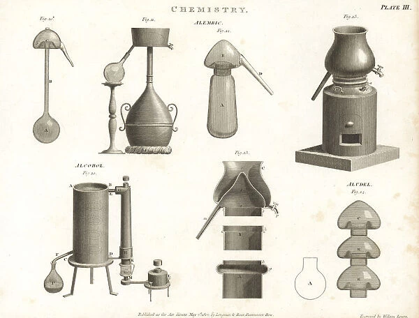 Various types of chemical stills