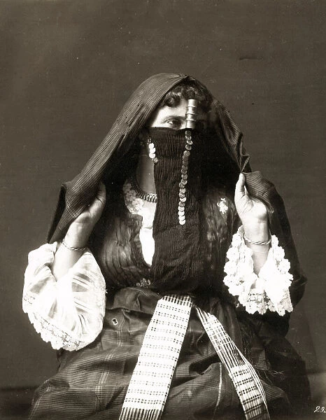 Veiled Egyptian woman