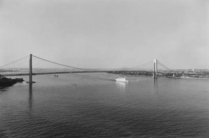 Framed Print : Verrazano - Narrows Bridge Print, New York, 1960s Framed Print : Verrazano - Narrows Bridge Print, New York, 1960s
