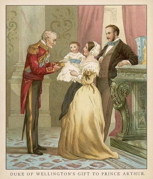 Victoria and Albert with Duke of Wellington and their son