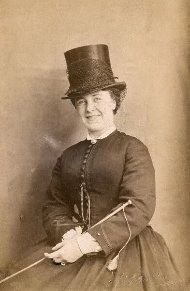 Victorian lady in riding gear