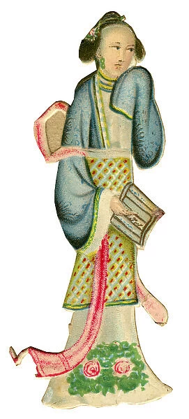 Victorian Scrap, oriental woman