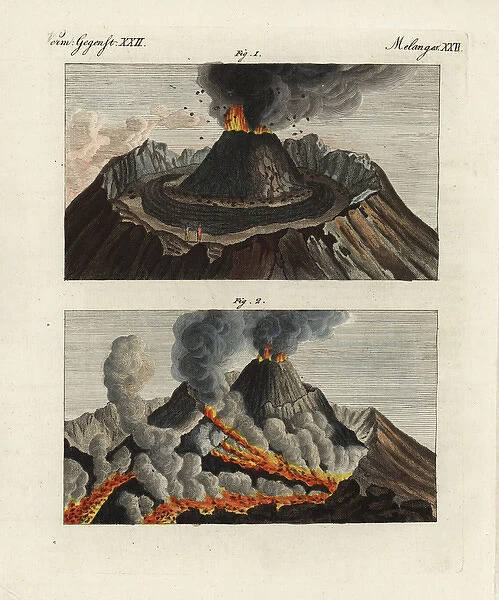 Views of the crater of Mt Vesuvius