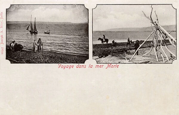 Two Views of the Dead Sea, Palestine