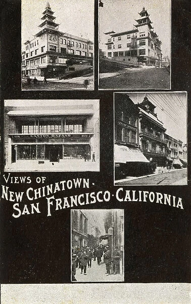 Views of New Chinatown, San Francisco, California, USA