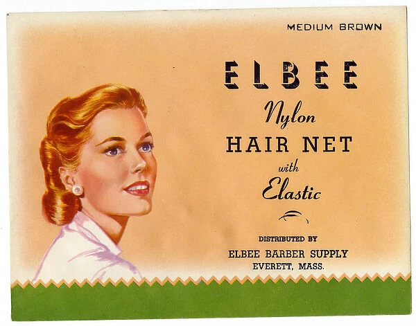 Vintage Hair Net Packaging - Elbee Nylon Hair Net
