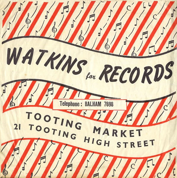 Vintage paper bag, Watkins record stall, Tooting Market