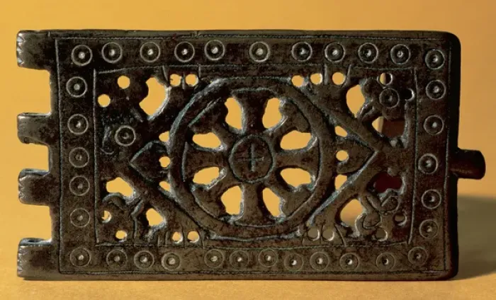 Framed Print : Visigothic Rectangular Copper Buckle Print, Spain Framed Print : Visigothic Rectangular Copper Buckle Print, Spain
