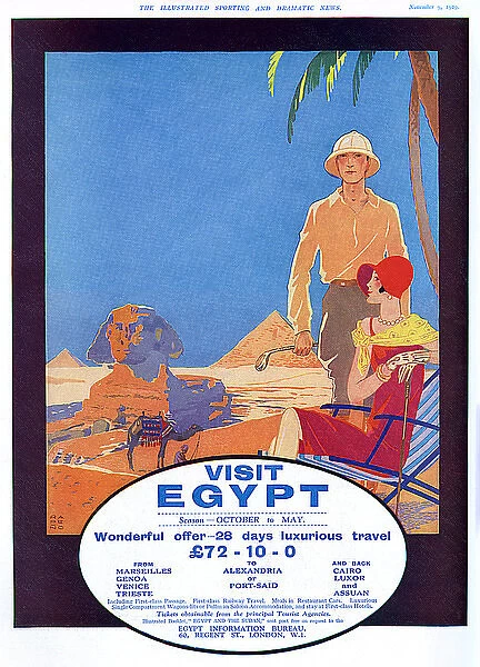 Visit Egypt advertisement, 1929