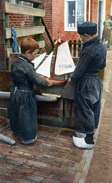 Volendam, The Netherlands - Two young Dutch Boys
