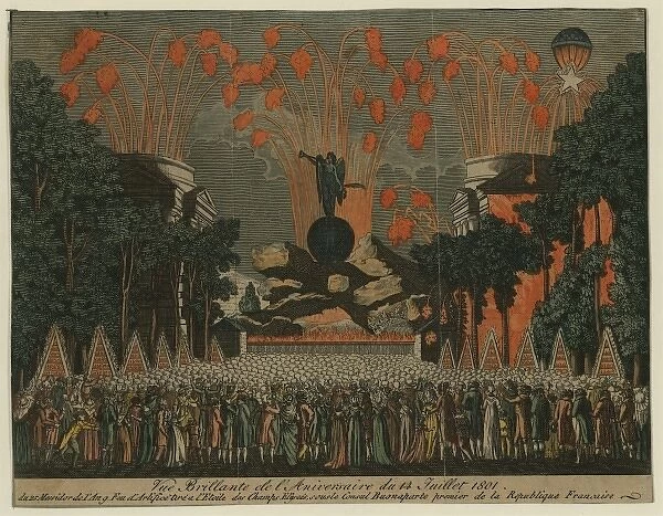 Vue brillante de l aniversaire du 14 juillet 1801