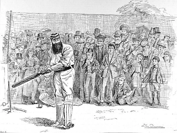W. G. Grace batting in the Nets at Lords, 1895