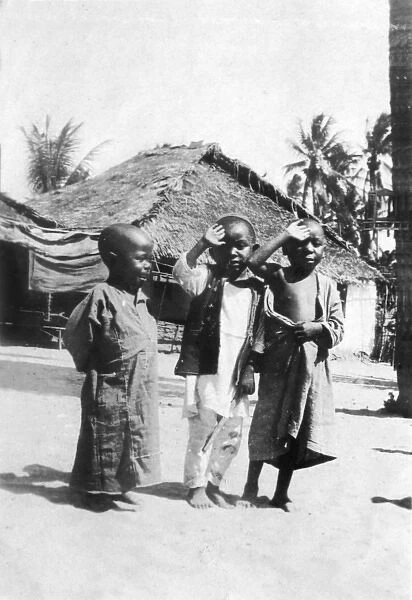 Wa-Toto children in Dar es Salaam, East Africa, WW1