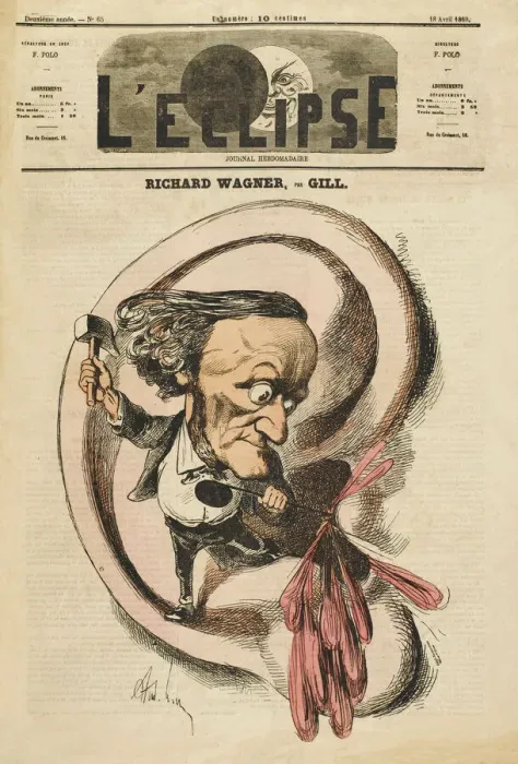 Framed Print : Print of Wagner's Music Causing Eardrum Perforation Framed Print : Print of Wagner's Music Causing Eardrum Perforation