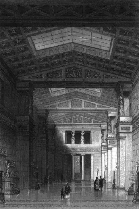Framed Print : Walhalla Interior Print, 1850 Framed Print : Walhalla Interior Print, 1850