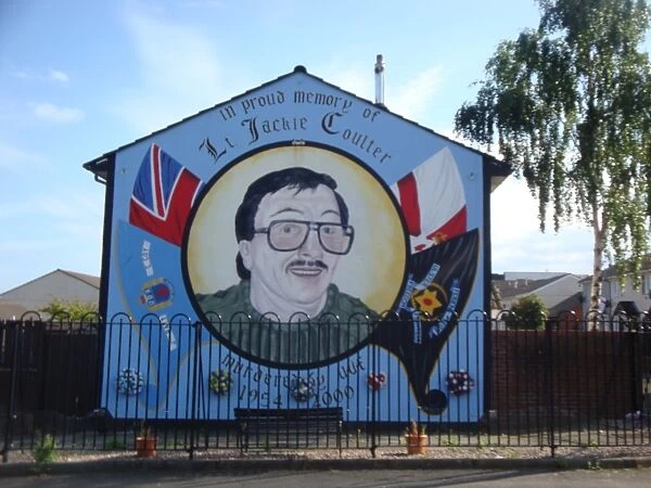 Wall mural of LT Jackie Coulter at Belfast