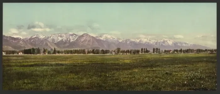 Framed Print : The Wasatch Range Print from the Valley of Jordan c1900 Framed Print : The Wasatch Range Print from the Valley of Jordan c1900