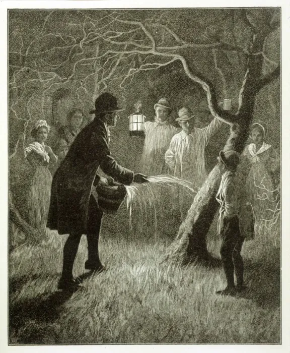 Framed Print : Wassailing Apple Trees in Devon and Somerset Print Framed Print : Wassailing Apple Trees in Devon and Somerset Print
