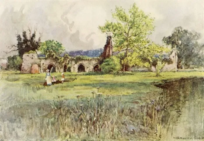 Framed Print : Waverley Abbey Print 1908 Framed Print : Waverley Abbey Print 1908