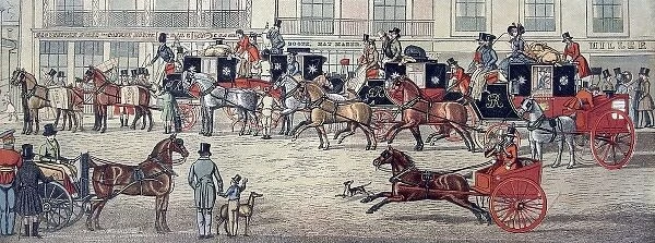 West Country mail carriages in Piccadilly