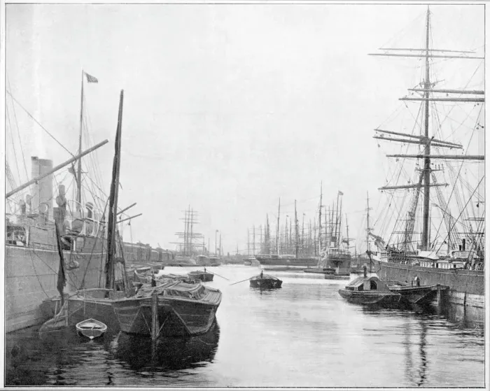 Framed Print : West India Docks 1895 Print Framed Print : West India Docks 1895 Print