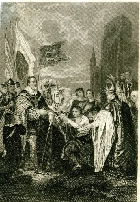 Framed Print : William I the Conqueror receiving the crown, 1066 - Print Framed Print : William I the Conqueror receiving the crown, 1066 - Print