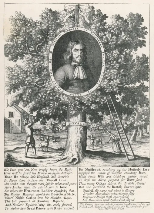 Framed Print : Print of William Pendrill and the Boscobel Oak Framed Print : Print of William Pendrill and the Boscobel Oak