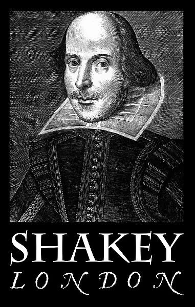 William Shakespeare, Shakey - T-shirt  /  poster print design