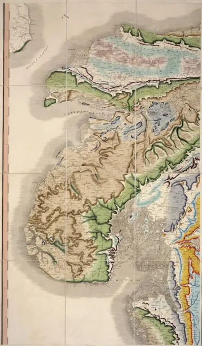 Framed Print : William Smith's Geological Map Fig. 6 Print (1815)