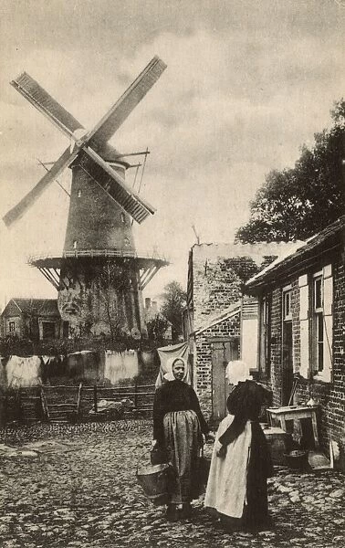 Windmill with platform, Sluis, Netherlands