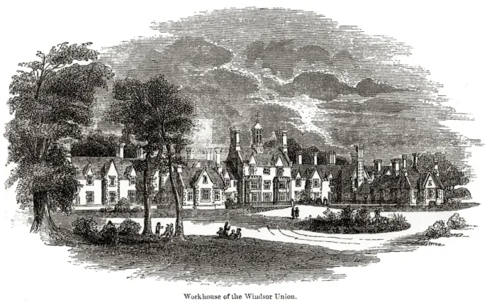 Framed Print : Windsor Union Workhouse Print, 1841 Framed Print : Windsor Union Workhouse Print, 1841