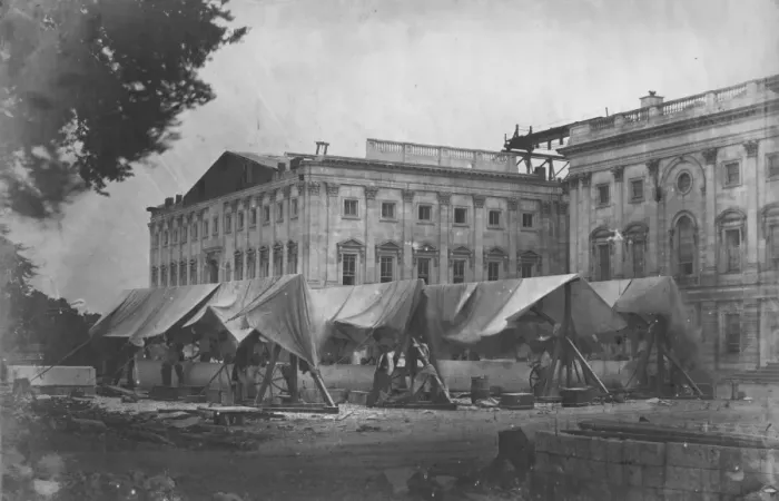 Framed Print : 1860 US Capitol Construction Print Framed Print : 1860 US Capitol Construction Print
