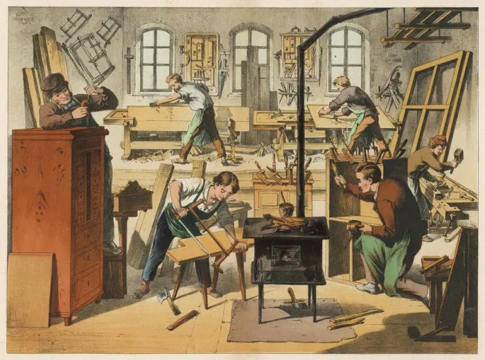 Framed Print : Carpenter and Joiner's Workshop Print Framed Print : Carpenter and Joiner's Workshop Print