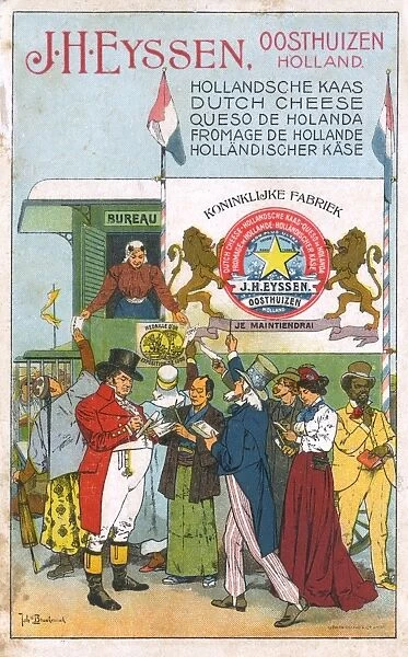 The whole world isordering Dutch Cheese! Advertising card